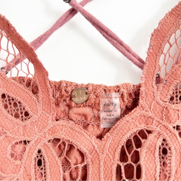 Free People One Adella Floral Lace Bralette Size XS - Picture 4 of 5